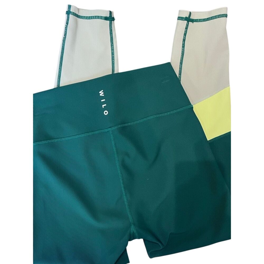 Wilo the Label green color block high-rise compression leggings Size Large